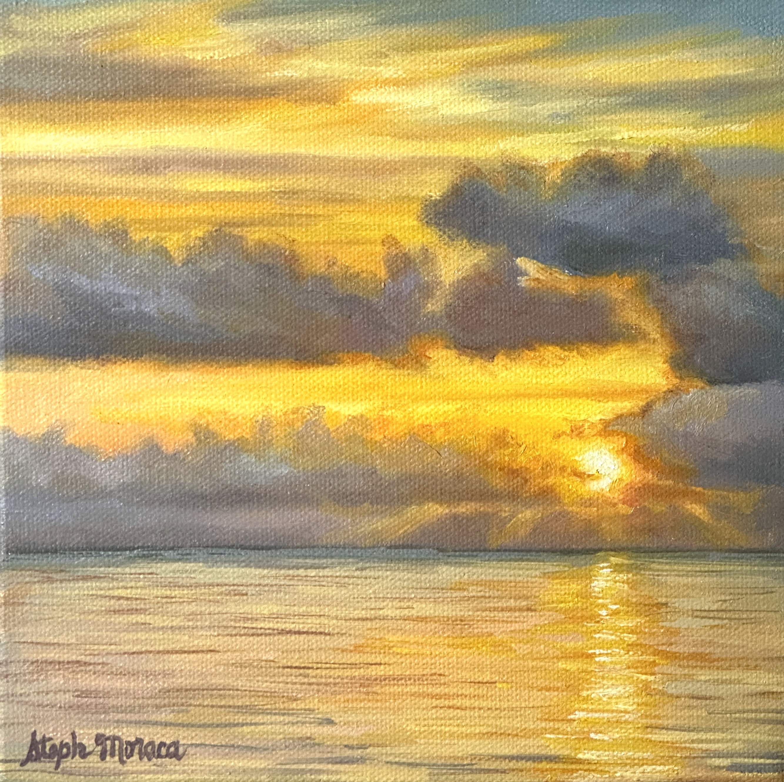 Original Painting - Golden Sunrise